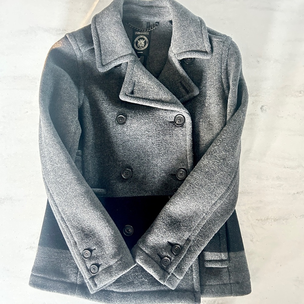 Hudson's Bay Company Gray Coat with Chain Detail